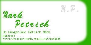 mark petrich business card